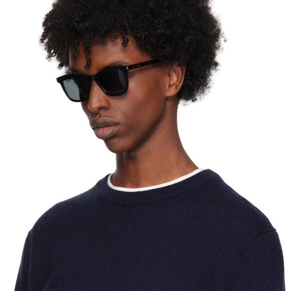 🕶️ New Saint Laurent SL715 SLIM 001 Sunglasses - Black Frame, Black Lenses - Picture 3 of 10